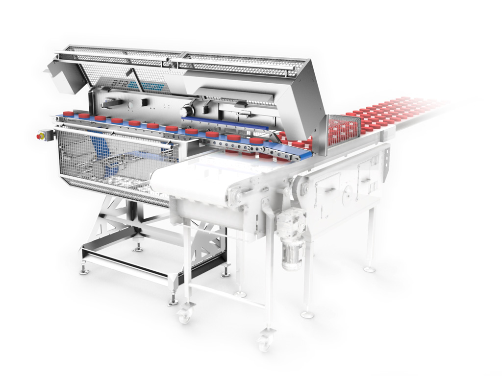 Loading of blast freezer, placement of ground beef patty