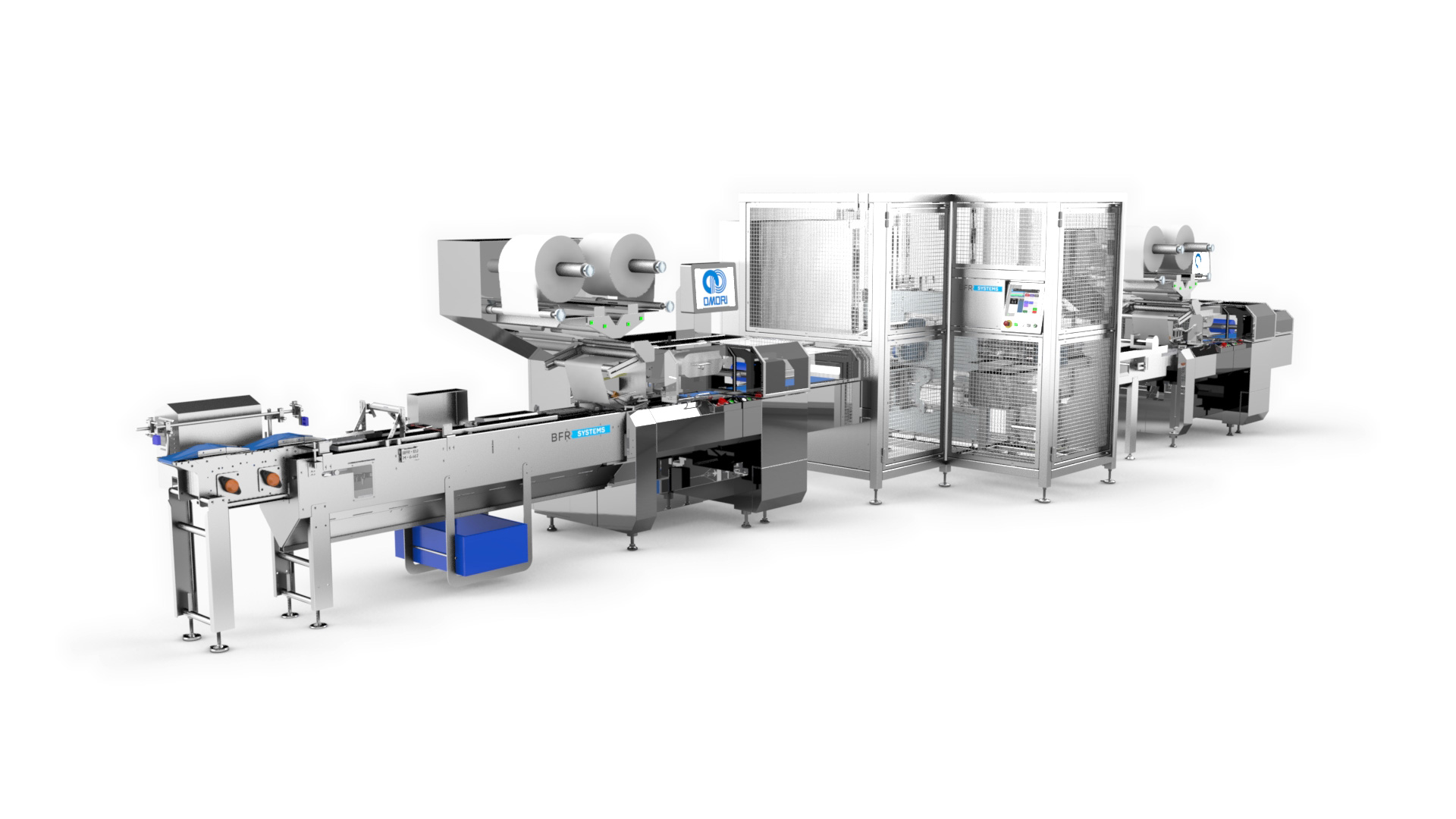 Packaging line for rolled-on crepes